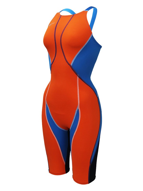미즈노 KX원단 선수용 5부 반전신 [오렌지] 여자 실내수영복 N2XG8237-54 ORANGE