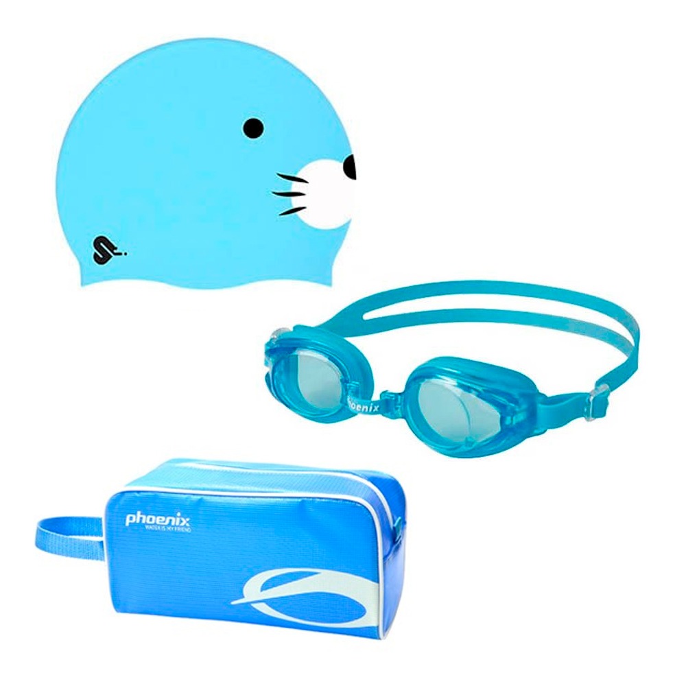 피닉스 아동 수영용품 생존수영세트 블루 3종 세트 SET-PNJ02 BLU