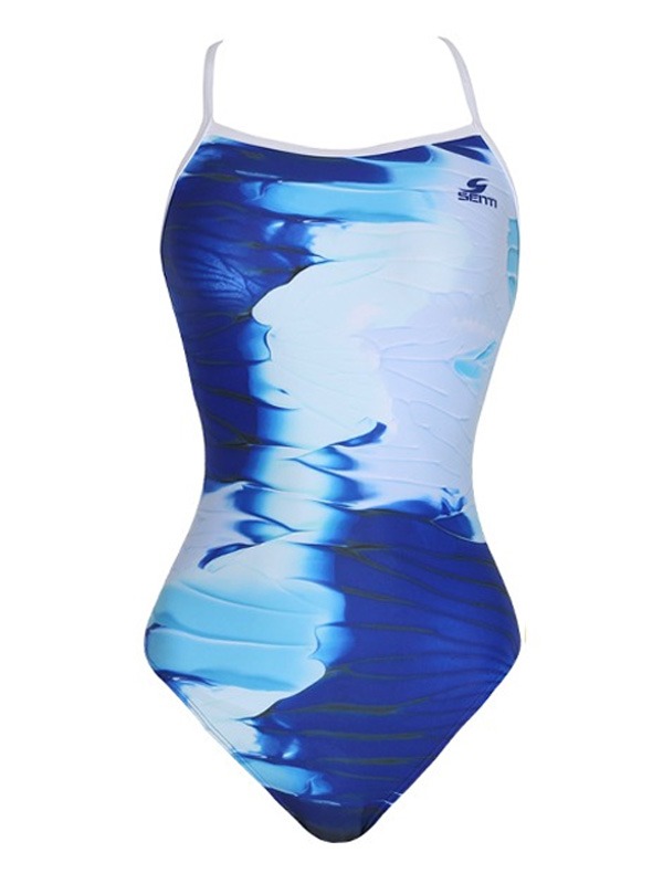 센티 블루마티니 여성 선수용 세미 플립턴 원피스 수영복 WSM-20946
