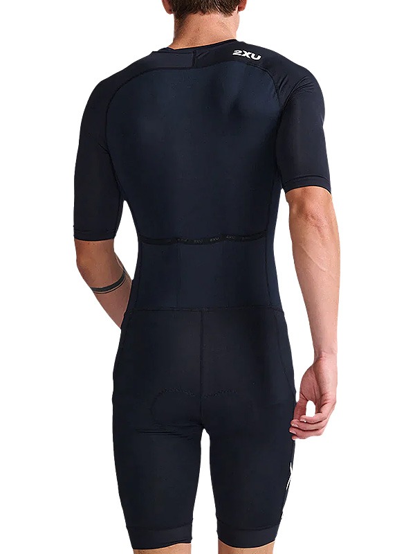 2XU 코어 슬리브드 트라이슈트 남자 철인3종 경기복 원피스 Men&#039;s Core Sleeved Trisuit MT7043d BLK/WHT